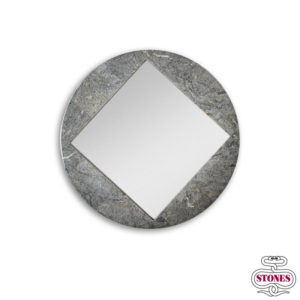 nome Specchio: Round Fossil colore cornice: grigio